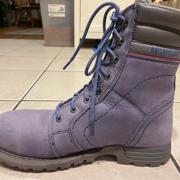 Caterpillar Women's Echo Waterproof Steel Toe Work Boot- Blue, Size 7.5 Wide - Picture 7 of 13